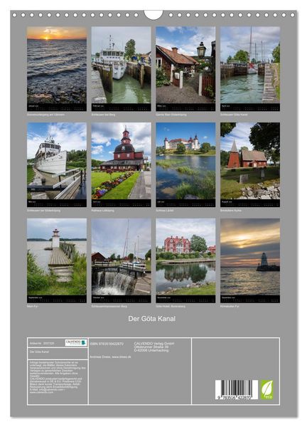 Produktbild: Der G&ouml;ta Kanal (Wandkalender 2026 DIN A3 hoch), CALVENDO Monatskalender