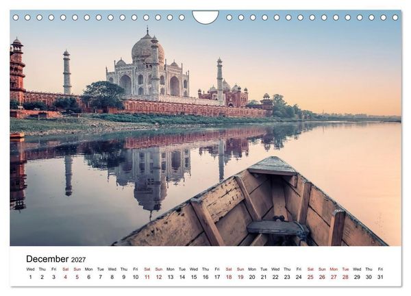 Produktbild: Wonderful India (Wall Calendar 2027 DIN A4 landscape), CALVENDO 12 Month Wall Calendar