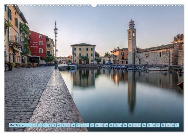 Produktbild: Lake Garda Mediterranean oasis in Northern Italy (High Quality Premium Wall Calendar 2026 DIN A2 landscape),CALVENDO 12 Month Wall Calendar