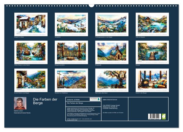 Produktbild: Die Farben der Berge (Wandkalender 2026 DIN A2 quer), CALVENDO Monatskalender