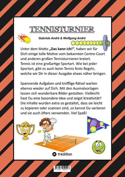 Produktbild: Craftbook - 100 Seiten - Super Tennis Malmotive - Knifflige R&auml;tsel und Aufgaben - Lernspiel - Word Champions Match