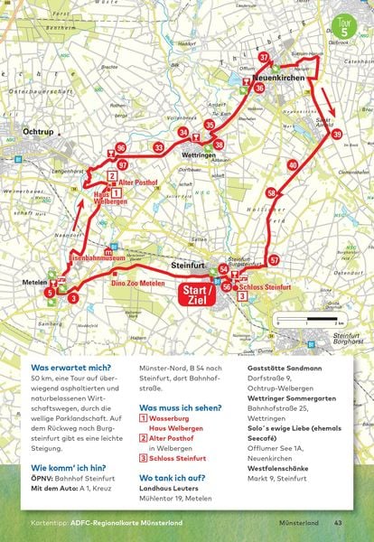 Produktbild: Die 25 sch&ouml;nsten E-Bike Touren im M&uuml;nsterland
