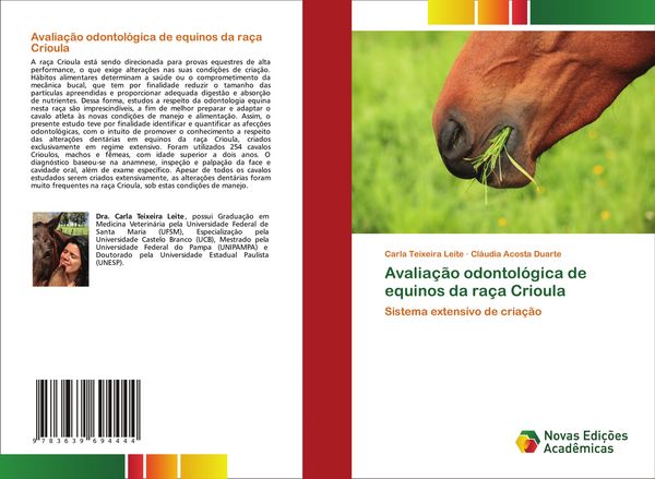 Produktbild: Avalia&ccedil;&atilde;o odontol&oacute;gica de equinos da ra&ccedil;a Crioula