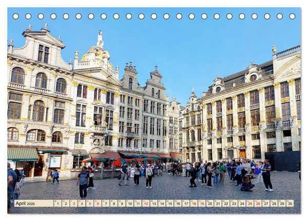 Produktbild: Sch&ouml;nste St&auml;dte in Belgien (Tischkalender 2026 DIN A5 quer), CALVENDO Monatskalender