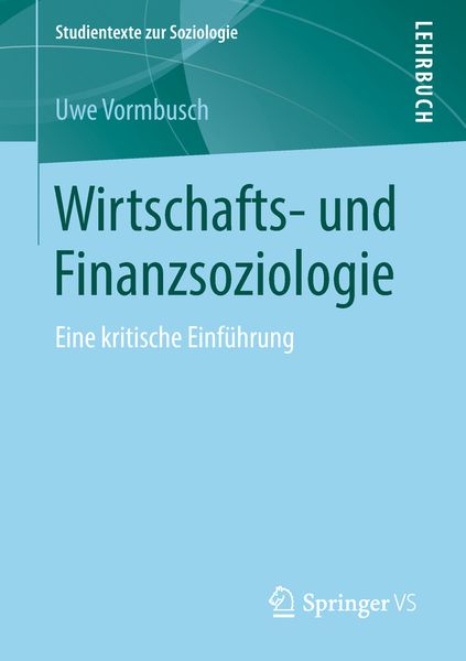 Produktbild: Wirtschafts- und Finanzsoziologie