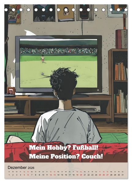Produktbild: Fu&szlig;ballspr&uuml;che (Tischkalender 2026 DIN A5 hoch), CALVENDO Monatskalender