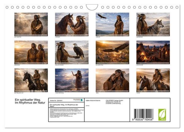 Produktbild: Ein spiritueller Weg. Im Rhythmus der Natur (Wandkalender 2027 DIN A4 quer), CALVENDO Monatskalender