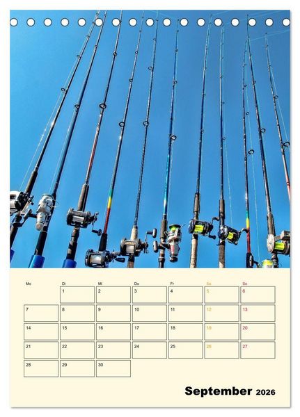 Produktbild: Angeln - extrem faszinierend (Tischkalender 2026 DIN A5 hoch), CALVENDO Monatskalender