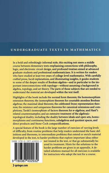 Produktbild: Introduction to Boolean Algebras