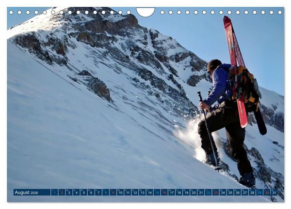 Produktbild: Skimountaineering - Erobere die Berge im Winter (Wandkalender 2026 DIN A4 quer), CALVENDO Monatskalender