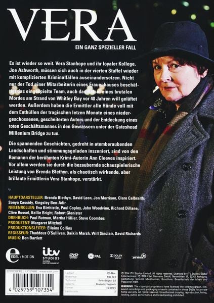 Produktbild: Vera - Ein ganz spezieller Fall/Staffel 4 [4 DVDs]