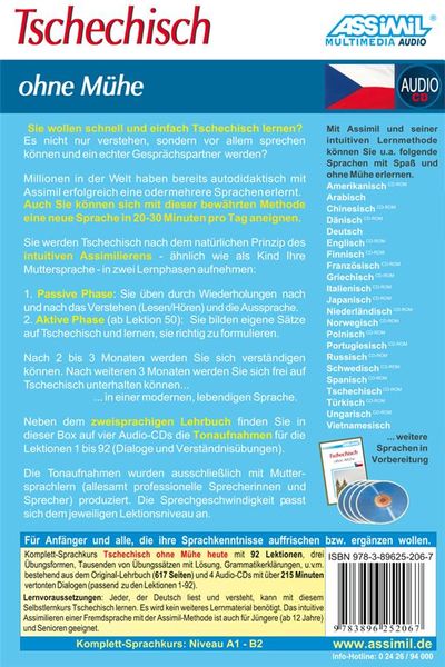 Produktbild: ASSiMiL Tschechisch ohne M&uuml;he - Audio-Sprachkurs - Niveau A1-B2