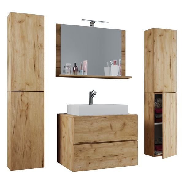 Produktbild: 5-tlg. Waschplatz Waschtisch Lendas XL Schublade