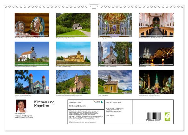 Produktbild: Kirchen und Kapellen (Wandkalender 2026 DIN A3 quer), CALVENDO Monatskalender