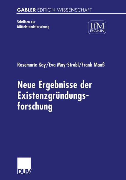 Produktbild: Neue Ergebnisse der Existenzgr&uuml;ndungsforschung