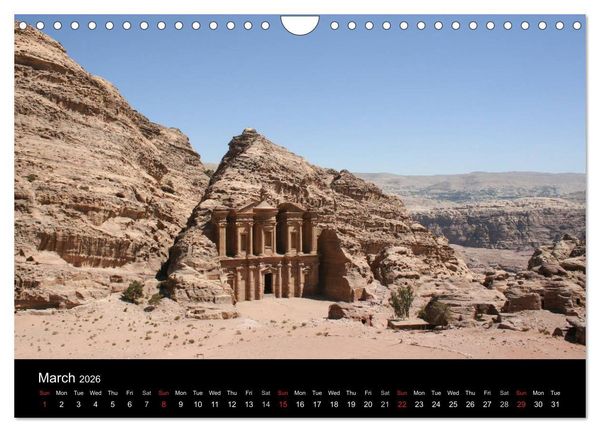 Produktbild: Monuments of Jordan 2026 (Wall Calendar 2026 DIN A4 landscape), CALVENDO 12 Month Wall Calendar