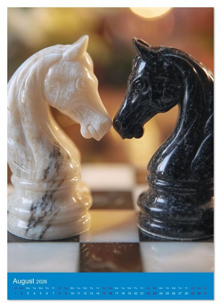 Produktbild: For Love of Chess (High Quality Premium Wall Calendar 2026 DIN A2 portrait),CALVENDO 12 Month Wall Calendar