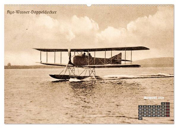 Produktbild: Doppeldecker entdeckt auf historischen Postkarten (Wandkalender 2026 DIN A2 quer), CALVENDO Monatskalender