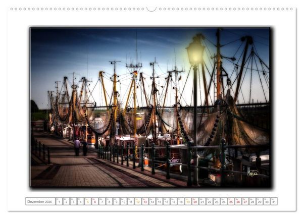 Produktbild: Ostfriesland - die bezaubernden alten H&auml;fen (hochwertiger Premium Wandkalender 2026 DIN A2 quer), Kunstdruck in Hochglanz