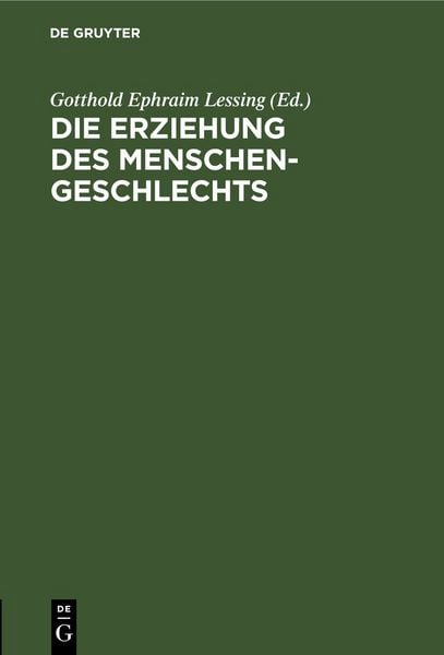 Produktbild: Die Erziehung des Menschengeschlechts