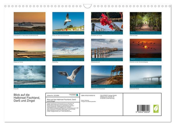 Produktbild: Blick auf die Halbinsel Fischland, Dar&szlig; und Zingst (Wandkalender 2026 DIN A3 quer), CALVENDO Monatskalender