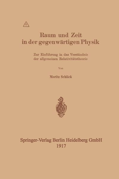 Produktbild: Raum und Zeit in der gegenw&auml;rtigen Physik