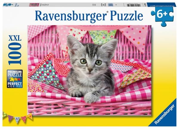 Produktbild: Puzzle Ravensburger Niedliches K&auml;tzchen 100 Teile XXL