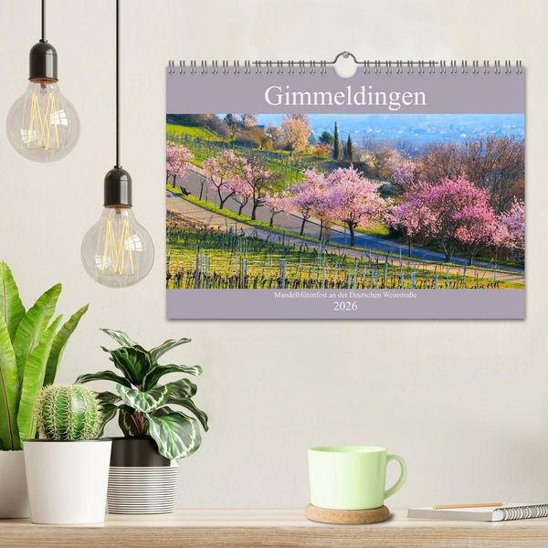 Produktbild: Gimmeldingen - Mandelbl&uuml;tenfest an der Deutschen Weinstra&szlig;e (Wandkalender 2026 DIN A4 quer), CALVENDO Monatskalender
