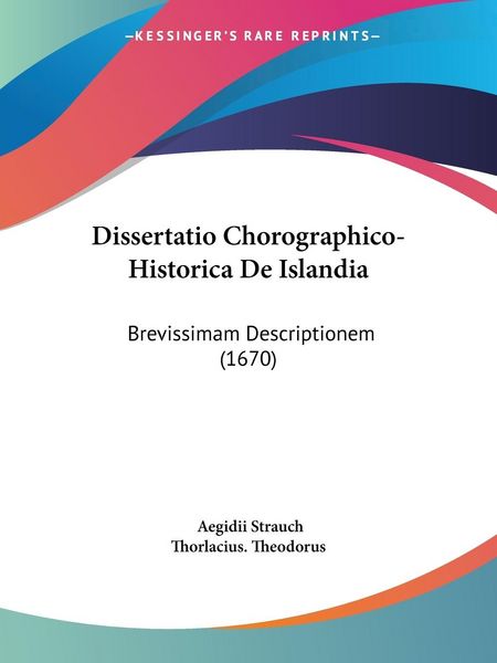 Produktbild: Strauch, A: Dissertatio Chorographico-Historica De Islandia