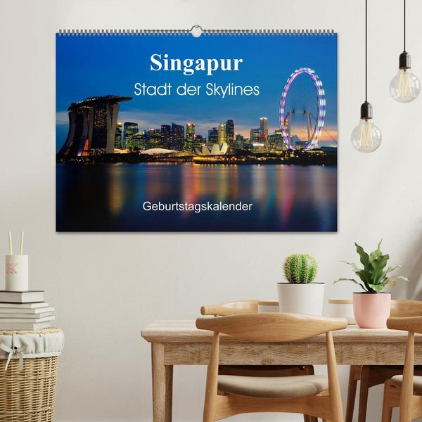 Produktbild: Singapur Stadt der Skylines (Wandkalender 2026 DIN A2 quer), CALVENDO Monatskalender
