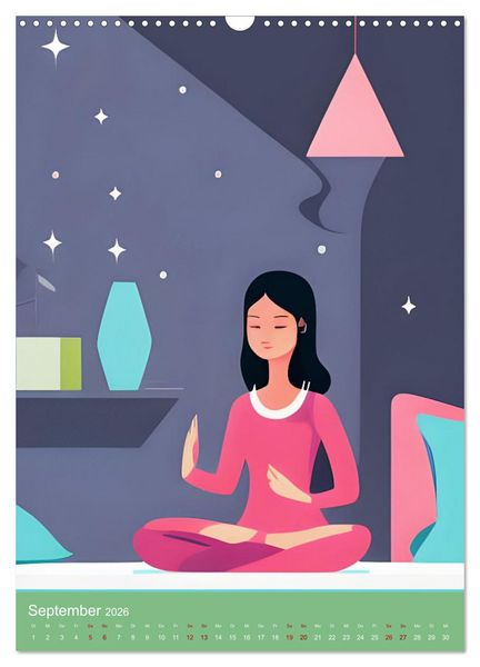 Produktbild: Meditation verbindet (Wandkalender 2026 DIN A3 hoch), CALVENDO Monatskalender