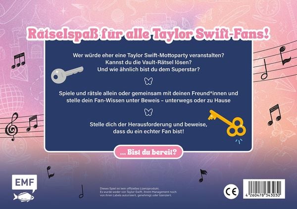Der inoffizielle Rätsel- und Kreativblock für Taylor Swift-Fans