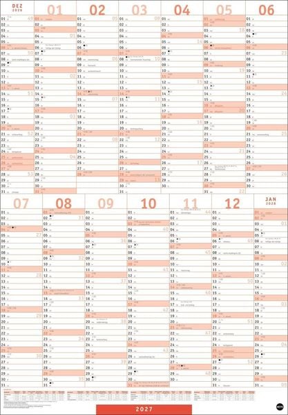 Produktbild: Mega-Posterplaner, rot 2027