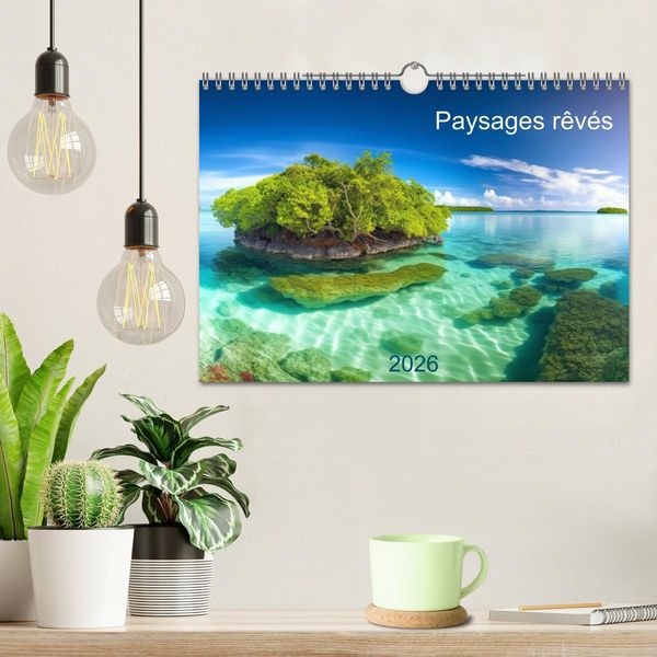 Produktbild: Paysages r&ecirc;v&eacute;s (Calendrier mural 2026 DIN A4 vertical), CALVENDO calendrier mensuel