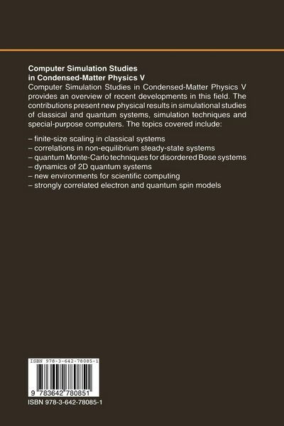 Produktbild: Computer Simulation Studies in Condensed-Matter Physics V
