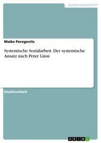 Produktbild: Systemische Sozialarbeit. Der systemische Ansatz nach Peter L&uuml;ssi