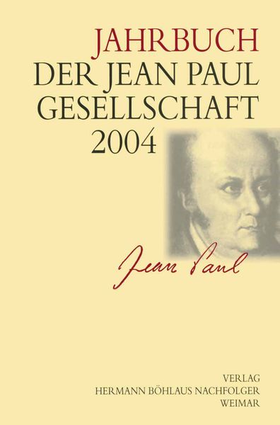 Produktbild: Jahrbuch der Jean Paul Gesellschaft 2004