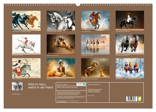 Produktbild: Wild im Herz, weich in der Hand (Wandkalender 2026 DIN A2 quer), CALVENDO Monatskalender
