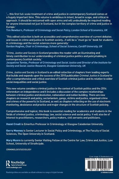 Produktbild: Crime, Justice and Society in Scotland