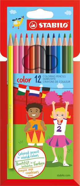 Produktbild: STABILO Buntstift color - 12er Pack - mit 12 verschiedenen Farben inklusive 2 Neonfarben