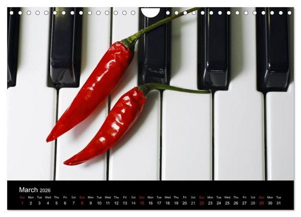 Produktbild: Hot Chili Calendar Great Britain Edition (Wall Calendar 2026 DIN A4 landscape), CALVENDO 12 Month Wall Calendar