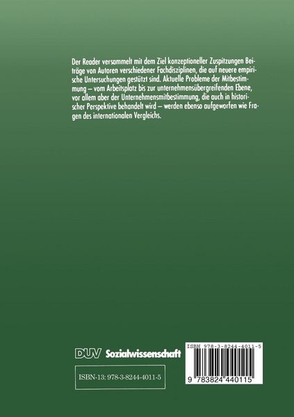 Produktbild: Mitbestimmung und Demokratisierung