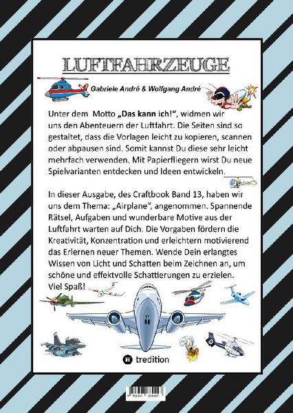 Produktbild: Craftbook - 100 Tolle Motive der Luftfahrt - Kreativ Lernen und Malen - R&auml;tsel - Spiele - Aufgaben - Flugzeuge