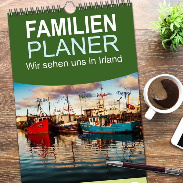 Produktbild: Familienplaner 2026 - Wir sehen uns in Irland - Ring of Beara und Ring of Kerry mit 5 Spalten (Wandkalender, 21 x 45 cm) CALVENDO
