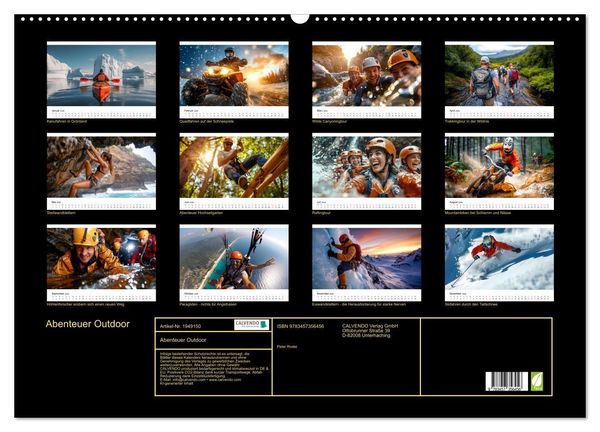 Produktbild: Abenteuer Outdoor (Wandkalender 2026 DIN A2 quer), CALVENDO Monatskalender