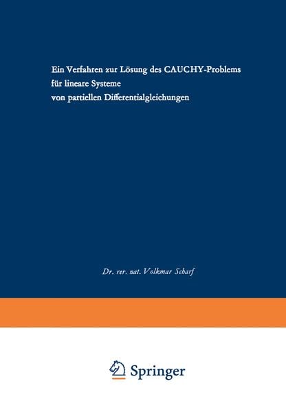 Produktbild: Ein Verfahren zur L&ouml;sung des CAUCHY-Problems f&uuml;r lineare Systeme von partiellen Differentialgleichungen