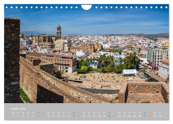 Produktbild: Malaga - andalusische Mittelmeerk&uuml;ste (Wandkalender 2026 DIN A4 quer), CALVENDO Monatskalender