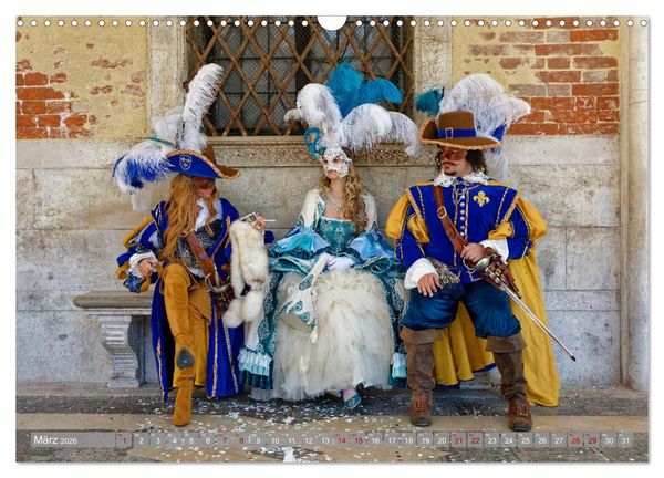 Produktbild: neunziggrad I photoart: der karneval von venedig (Wandkalender 2026 DIN A3 quer), CALVENDO Monatskalender