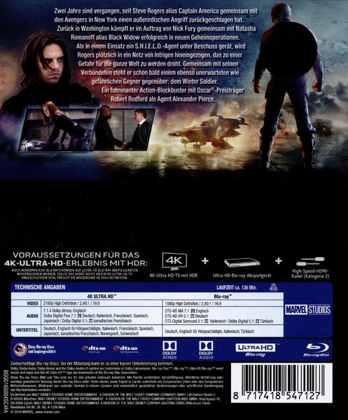 Produktbild: The Return of the First Avenger (4K Ultra HD) (+ Blu-ray 2D)