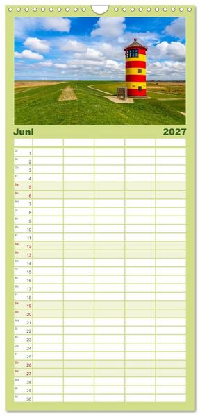 Produktbild: Familienplaner 2027 - Greetsiel und Umzu mit 5 Spalten (Wandkalender, 21 x 45 cm) CALVENDO